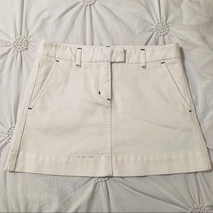 Theory White Mini Skirt Size 2